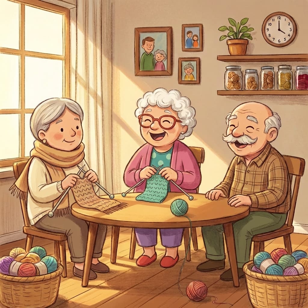 Scene 3: Scarf Knitting